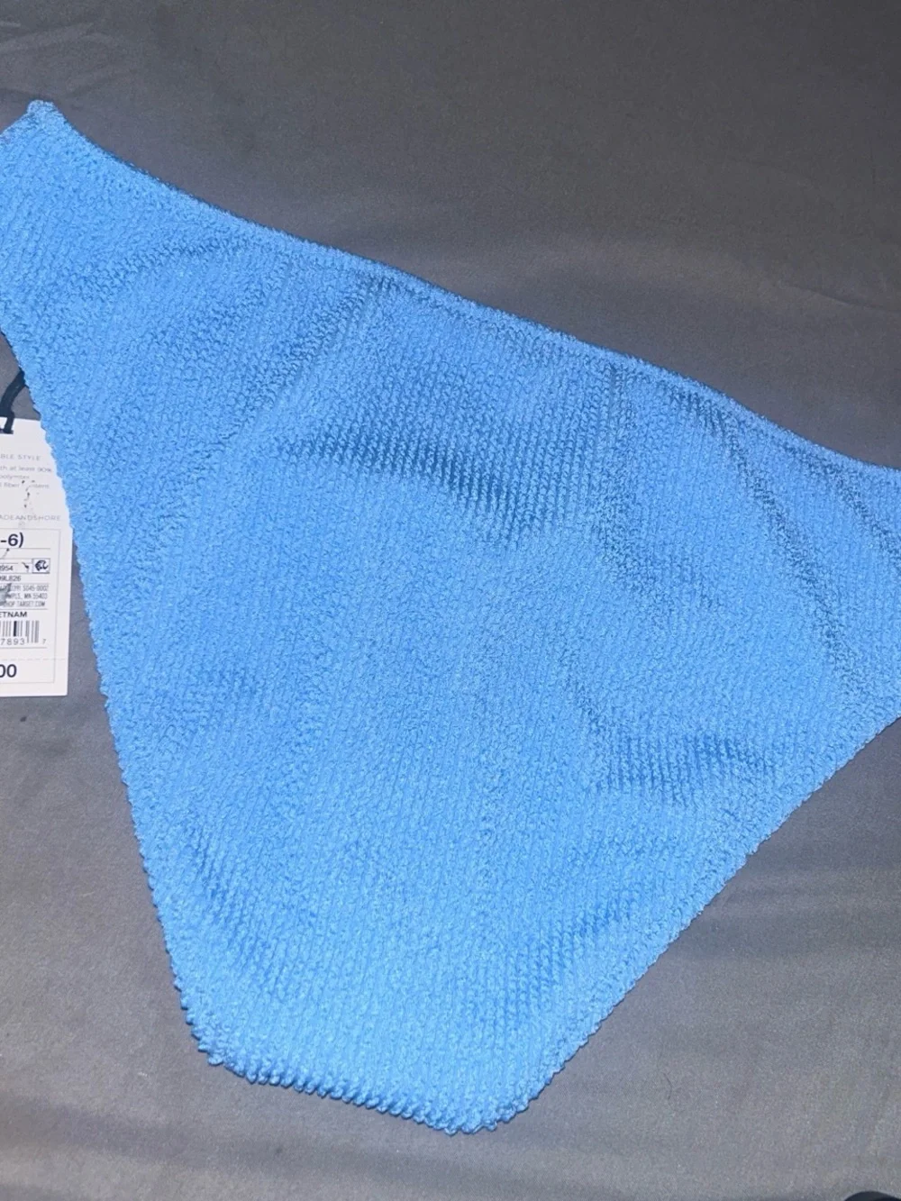 Shade & Shore Bright Blue Textured Bikini Bottoms